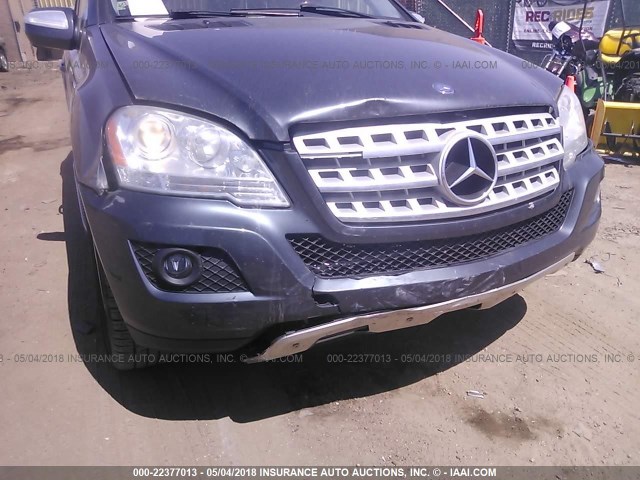 4JGBB8GB1AA557211 - 2010 MERCEDES-BENZ ML 350 4MATIC GRAY photo 6