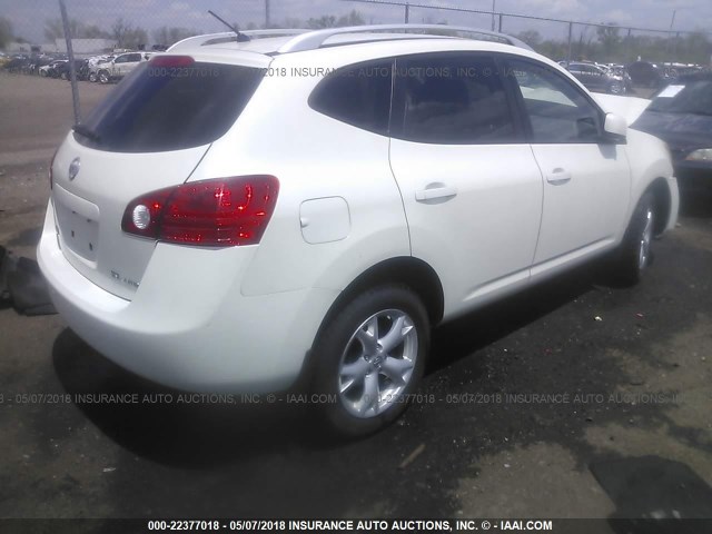 JN8AS58VX9W438888 - 2009 NISSAN ROGUE S/SL WHITE photo 4