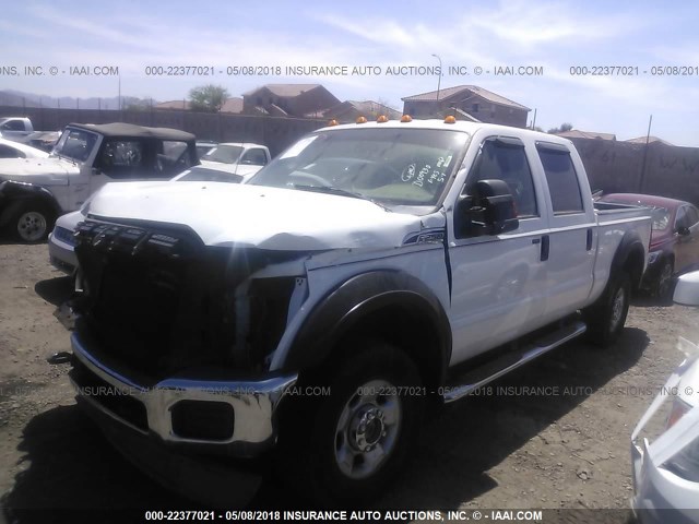1FT7W2B69BED00930 - 2011 FORD F250 SUPER DUTY WHITE photo 2