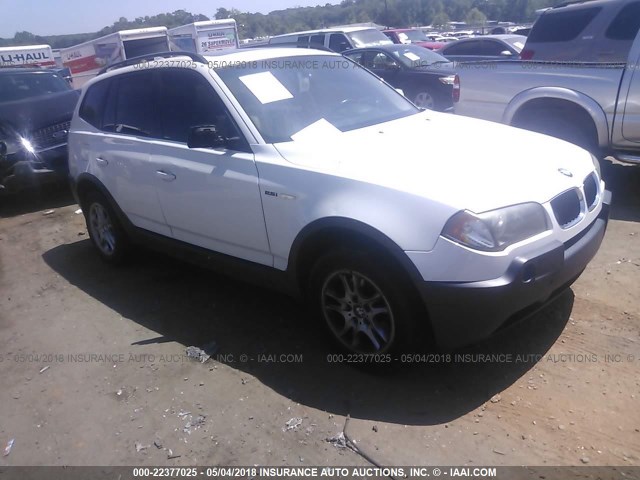 WBXPA73455WC44983 - 2005 BMW X3 2.5I WHITE photo 1