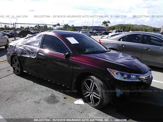 1HGCR2F59HA133560 - 2017 HONDA ACCORD SPORT BURGUNDY photo 1