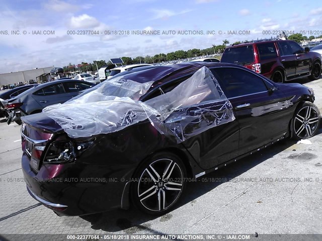 1HGCR2F59HA133560 - 2017 HONDA ACCORD SPORT 勃艮第红 照片 4