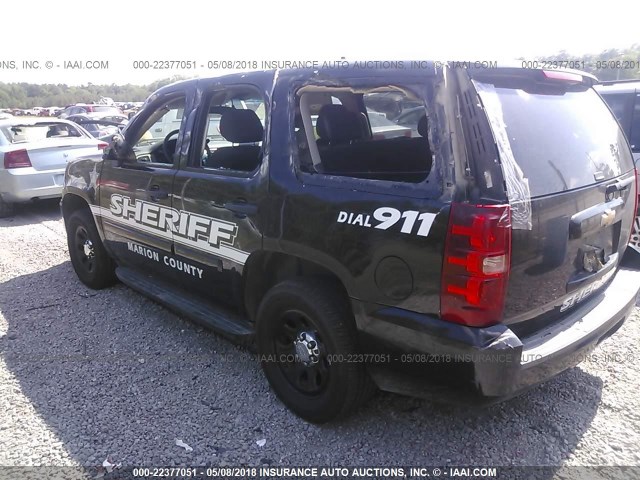 1GNEC03049R243187 - 2009 CHEVROLET TAHOE POLICE BLACK photo 3