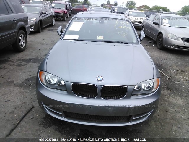 WBAUP7C57BVK78572 - 2011 BMW 128 I GRAY photo 6