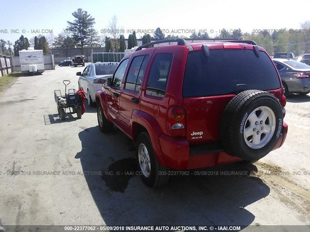 1J4GL58K24W170947 - 2004 JEEP LIBERTY LIMITED RED photo 3