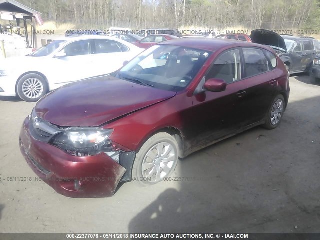 JF1GH6A61AG818493 - 2010 SUBARU IMPREZA 2.5I RED photo 2