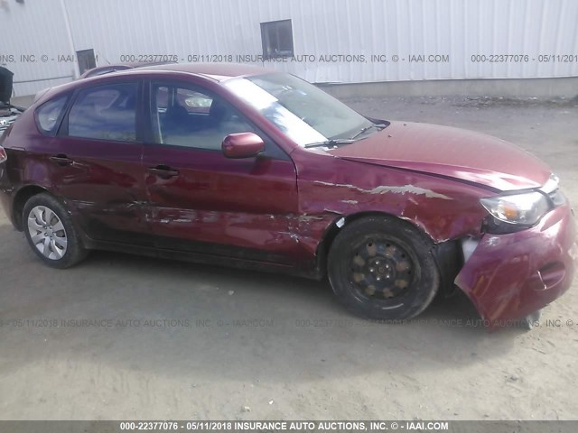 JF1GH6A61AG818493 - 2010 SUBARU IMPREZA 2.5I RED photo 6