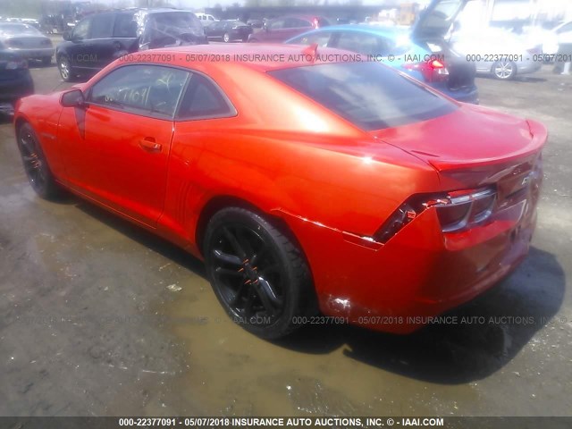 2G1FB1E38C9147988 - 2012 CHEVROLET CAMARO LT ORANGE photo 3