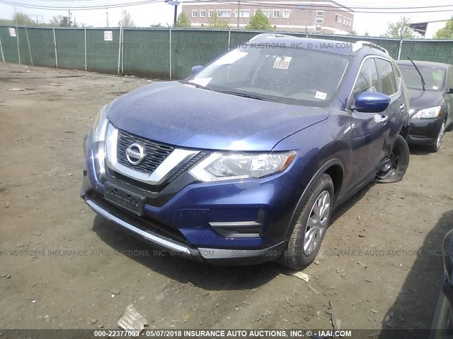 KNMAT2MV2HP563437 - 2017 NISSAN ROGUE S/SV BLUE photo 2