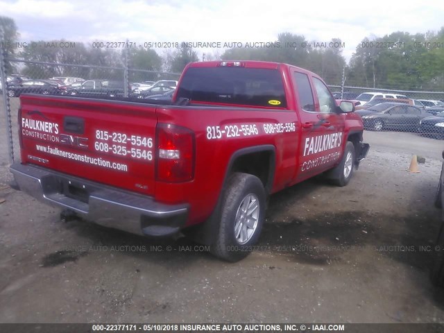 1GTV2MEHXHZ264064 - 2017 GMC SIERRA K1500 SLE RED photo 4