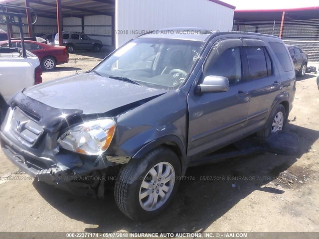 JHLRD78905C038893 - 2005 HONDA CR-V SE/EX GRAY photo 2