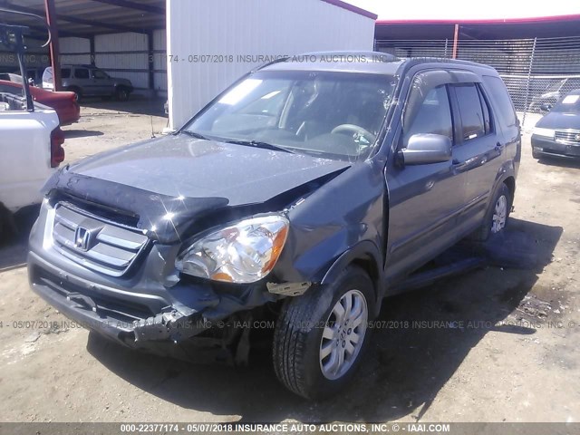 JHLRD78905C038893 - 2005 HONDA CR-V SE/EX GRAY photo 6