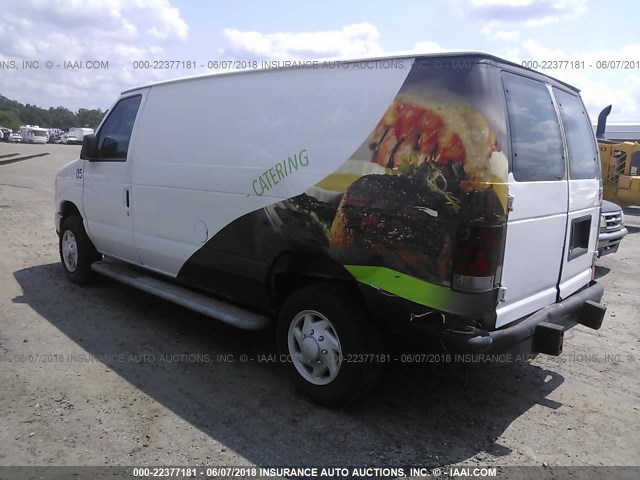 1FTNE24W18DA68488 - 2008 FORD ECONOLINE E250 VAN WHITE photo 3