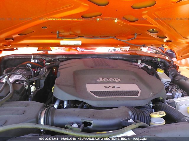 1C4HJWDG8FL616479 - 2015 JEEP WRANGLER UNLIMITE SPORT ORANGE photo 10