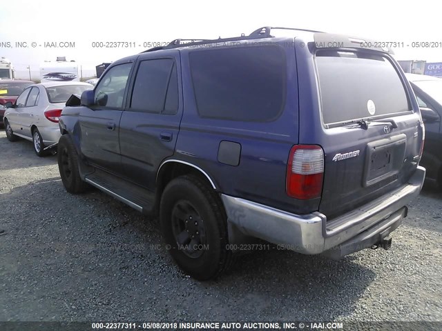 JT3GN86RXY0142067 - 2000 TOYOTA 4RUNNER SR5 BLUE photo 3