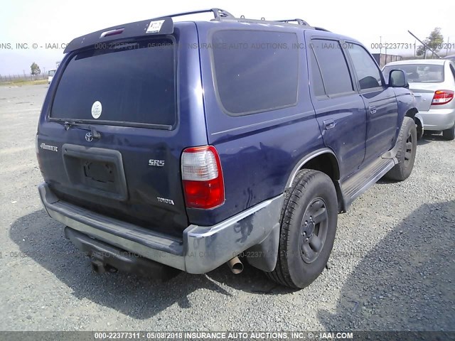 JT3GN86RXY0142067 - 2000 TOYOTA 4RUNNER SR5 BLUE photo 4