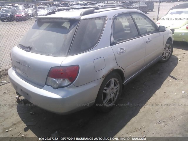 JF1GG29664G806828 - 2004 SUBARU IMPREZA WRX SILVER photo 4