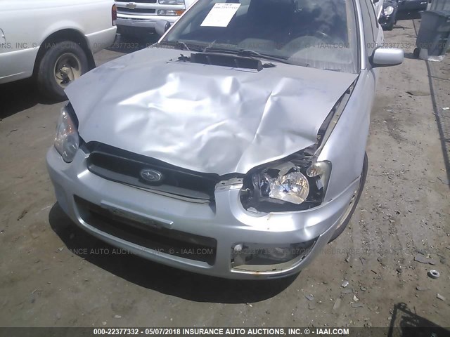 JF1GG29664G806828 - 2004 SUBARU IMPREZA WRX SILVER photo 6