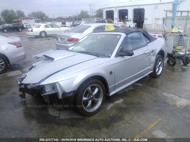 1FAFP45X64F171170 - 2004 FORD MUSTANG GT SILVER photo 2