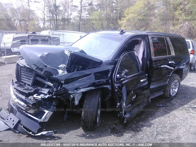 1GNSKBKC9HR285642 - 2017 CHEVROLET TAHOE K1500 LT BLACK photo 2