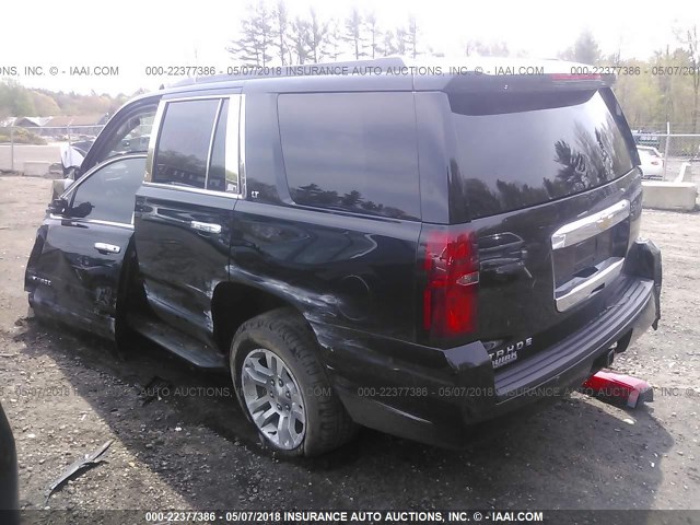 1GNSKBKC9HR285642 - 2017 CHEVROLET TAHOE K1500 LT BLACK photo 3