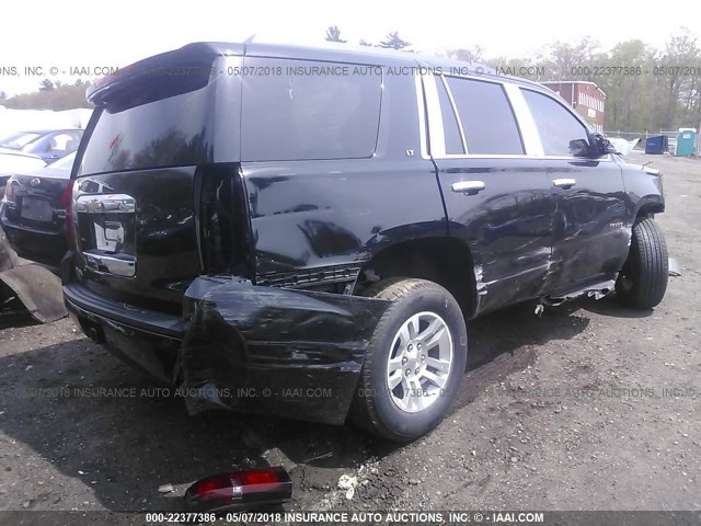 1GNSKBKC9HR285642 - 2017 CHEVROLET TAHOE K1500 LT BLACK photo 4