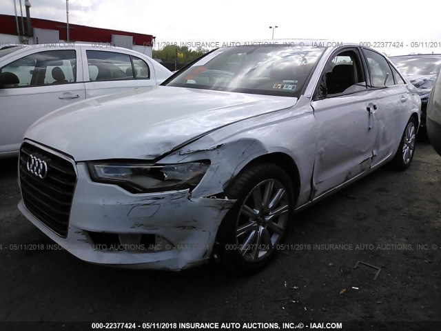 WAUGFAFC5EN060352 - 2014 AUDI A6 PREMIUM PLUS WHITE photo 2