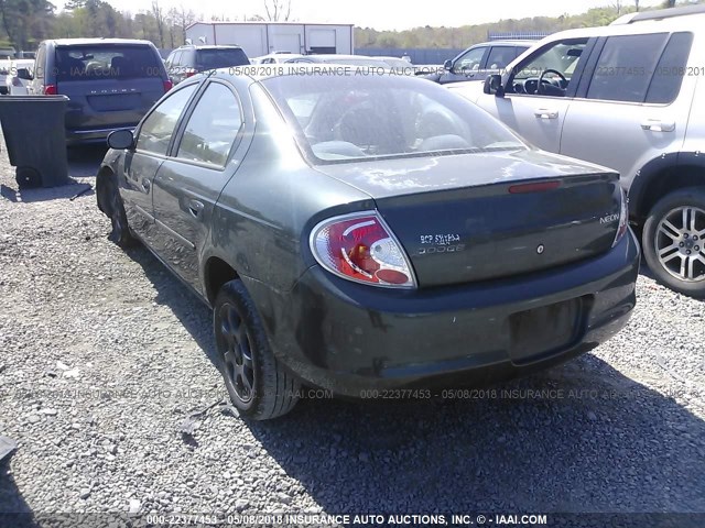 1B3ES46C11D203919 - 2001 DODGE NEON SE/ES GREEN photo 3