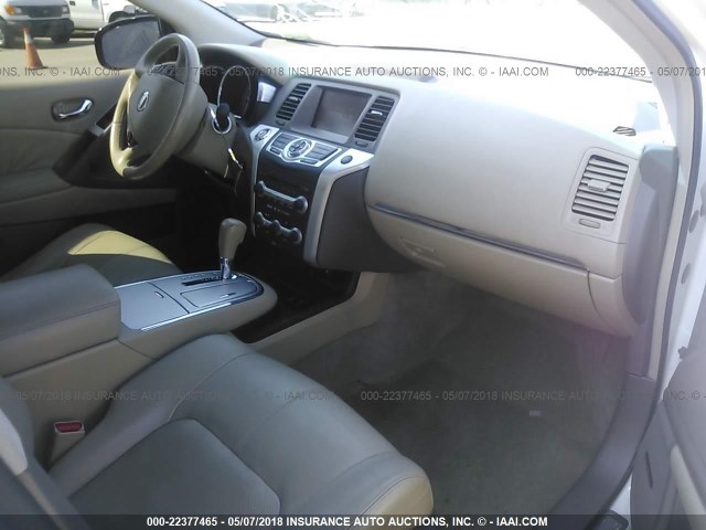 JN8AZ18W49W115367 - 2009 NISSAN MURANO S/SL/LE WHITE photo 5