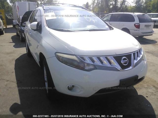 JN8AZ18W49W115367 - 2009 NISSAN MURANO S/SL/LE WHITE photo 6