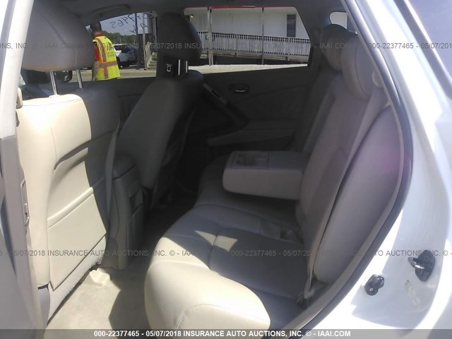 JN8AZ18W49W115367 - 2009 NISSAN MURANO S/SL/LE WHITE photo 8