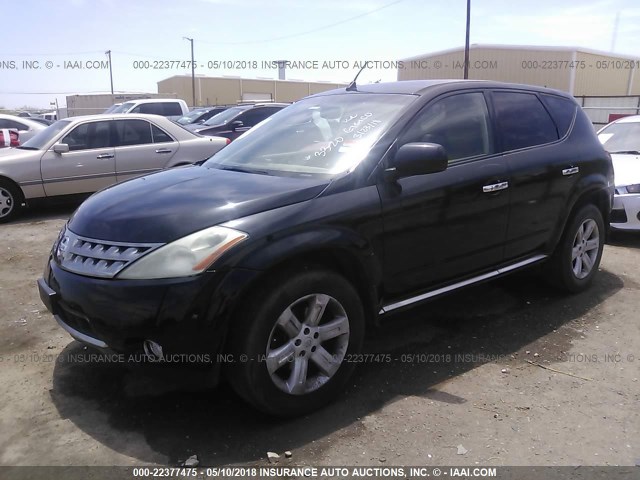 JN8AZ08T86W430488 - 2006 NISSAN MURANO SL/SE/S BLACK photo 2