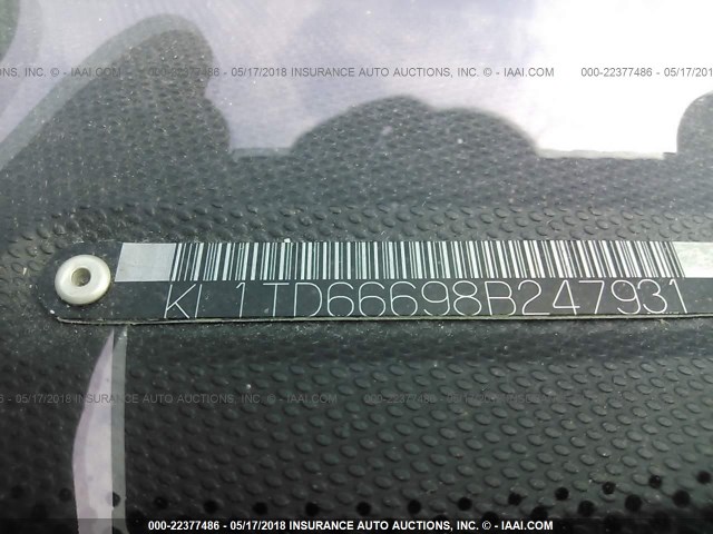 KL1TD66698B247931 - 2008 CHEVROLET AVEO LS WHITE photo 9