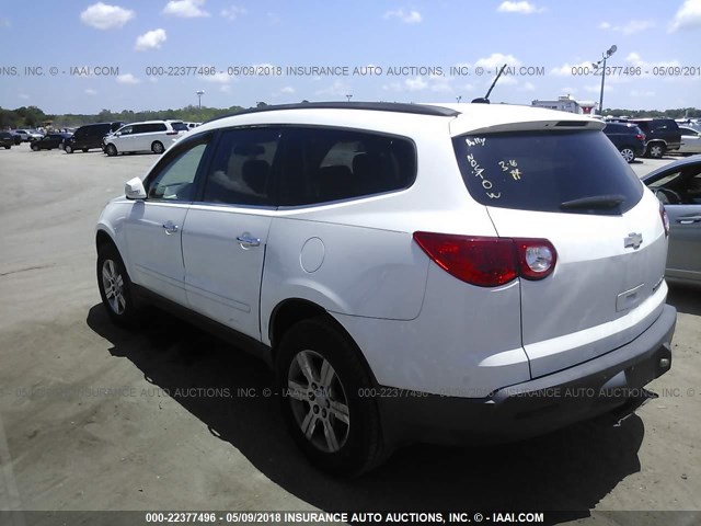 1GNLRFEDXAJ220802 - 2010 CHEVROLET TRAVERSE LT WHITE photo 3