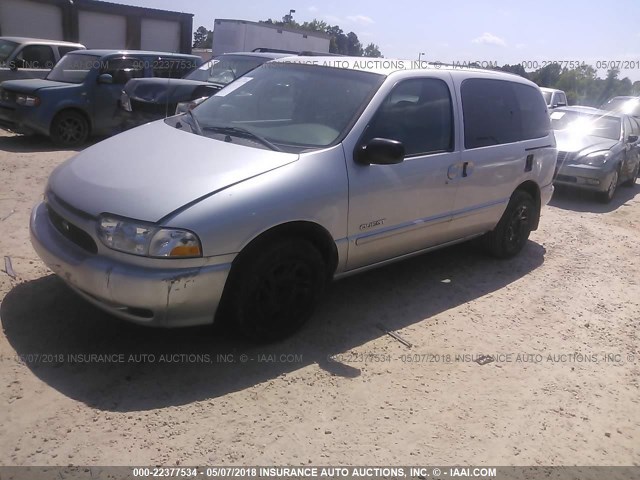 4N2XN11T1YD815694 - 2000 NISSAN QUEST SE/GLE/GXE SILVER photo 2