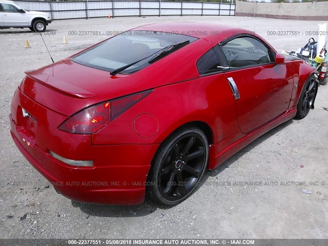 JN1AZ34D53T106121 - 2003 NISSAN 350Z COUPE RED photo 4