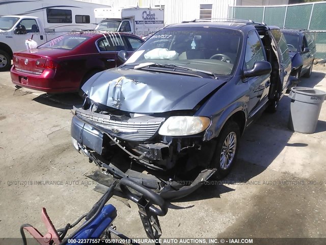 2C8GP64L91R339623 - 2001 CHRYSLER TOWN & COUNTRY LIMITED GRAY photo 2