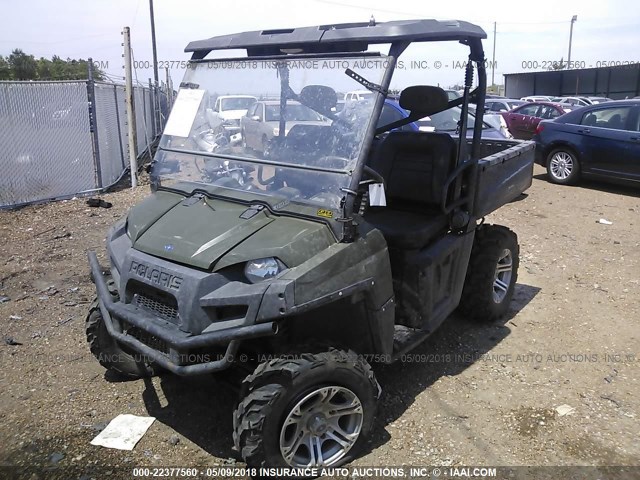 4XATH7EA3DE654930 - 2013 POLARIS RANGER 800 XP EPS GREEN photo 2