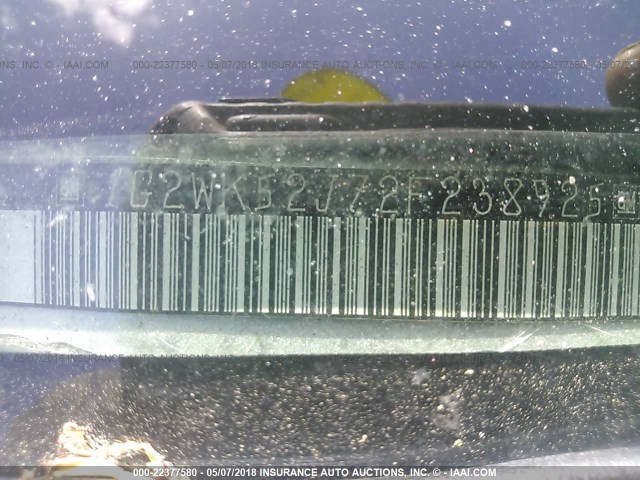 1G2WK52J72F238925 - 2002 PONTIAC GRAND PRIX SE 银色 照片 9