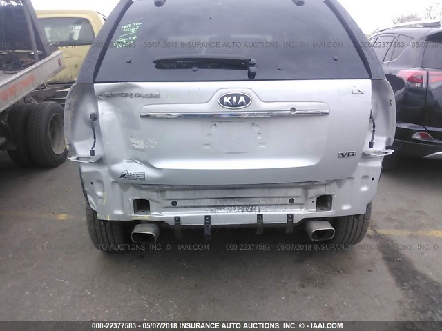 KNDJE723087455570 - 2008 KIA SPORTAGE EX/LX SILVER photo 6