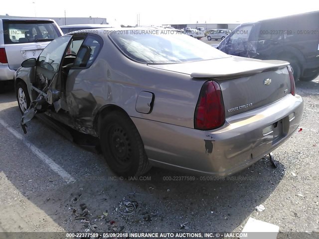 2G1WJ15K379131634 - 2007 CHEVROLET MONTE CARLO LS GOLD photo 3