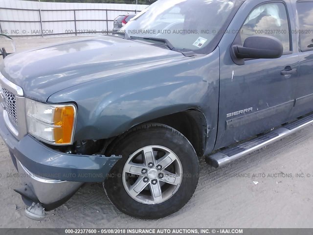 3GTP1VE0XDG272283 - 2013 GMC SIERRA C1500 SLE Light Blue photo 6