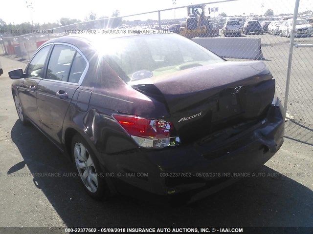 1HGCP26848A087653 - 2008 HONDA ACCORD EXL MAROON photo 3