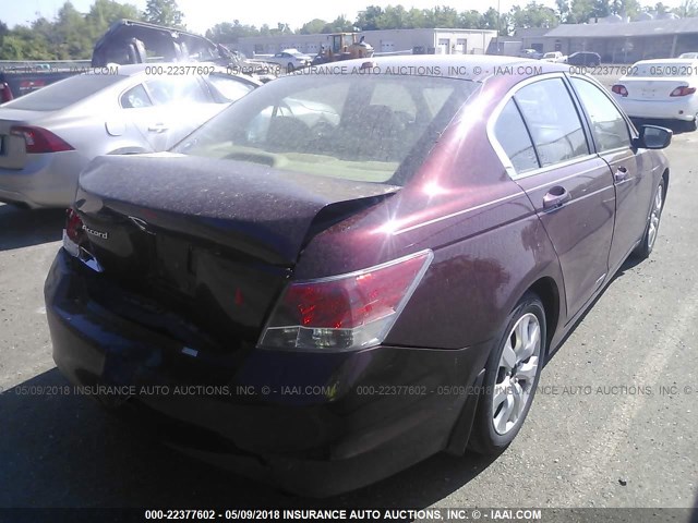 1HGCP26848A087653 - 2008 HONDA ACCORD EXL MAROON photo 4