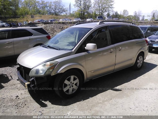 5N1BV28U35N103013 - 2005 NISSAN QUEST S/SE/SL TAN photo 2