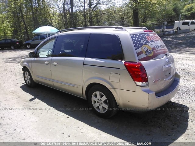 5N1BV28U35N103013 - 2005 NISSAN QUEST S/SE/SL TAN photo 3