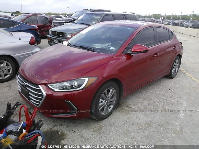 KMHD84LF8HU409509 - 2017 HYUNDAI ELANTRA SE/VALUE/LIMITED RED photo 2