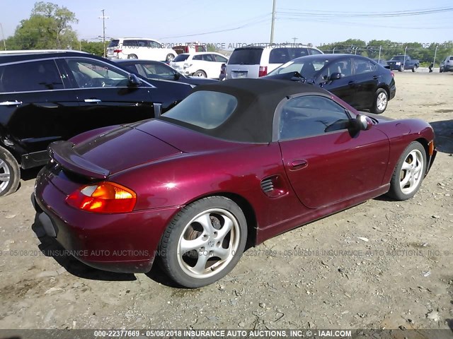 WP0CA2988XU621147 - 1999 PORSCHE BOXSTER RED photo 4