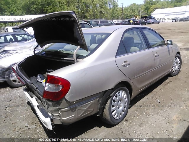 4T1BE30K63U159367 - 2003 TOYOTA CAMRY LE/XLE/SE 金色 照片 4