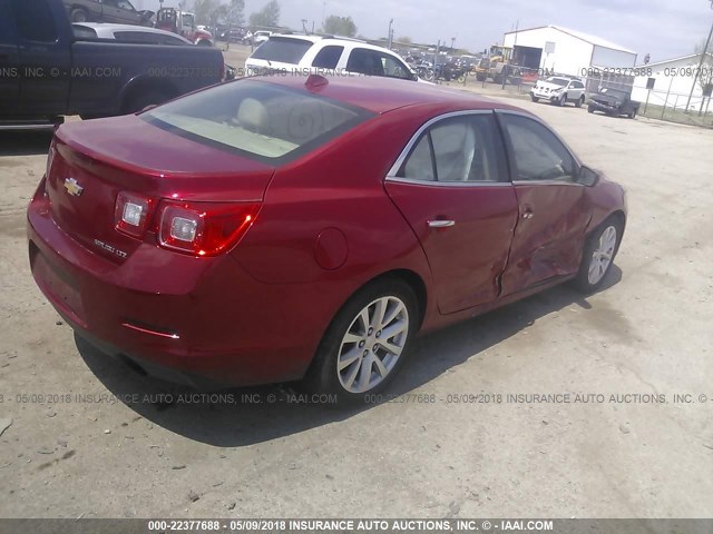 1G11H5SL4EF257046 - 2014 CHEVROLET MALIBU LTZ 红色 照片 4